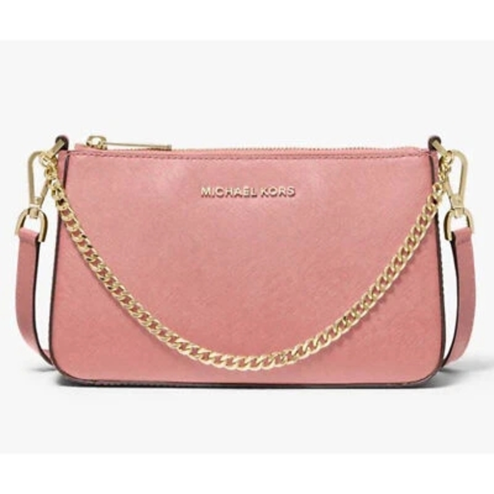 Michael Kors Jet Set Travel Medium Pouchette Crossbody Bag in Primrose